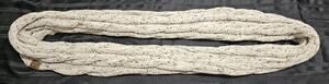 C.C. Confetti Cable Knit Infinity Scarf Oatmeal Beige Ivory Chunky Loop Winter